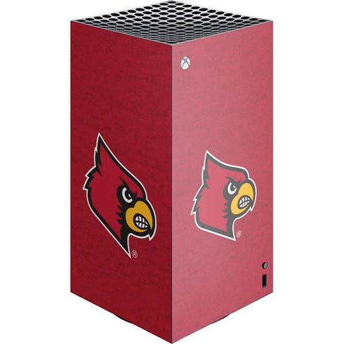 University of Louisville Red Background XBox Series X Digital Edition Console Skin